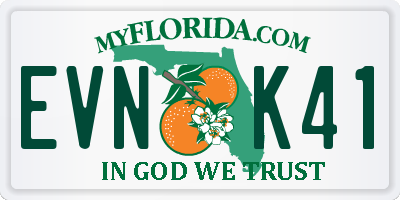 FL license plate EVNK41