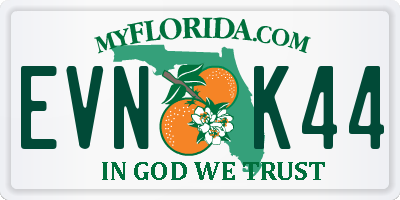 FL license plate EVNK44