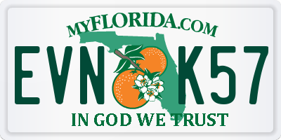 FL license plate EVNK57