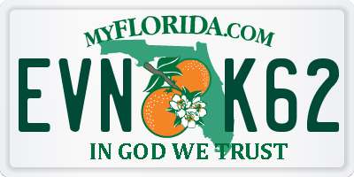 FL license plate EVNK62