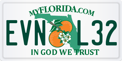 FL license plate EVNL32