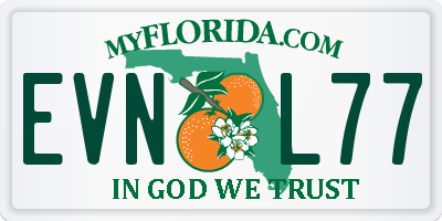 FL license plate EVNL77