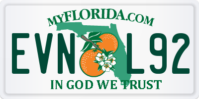 FL license plate EVNL92