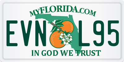 FL license plate EVNL95