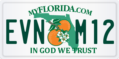 FL license plate EVNM12
