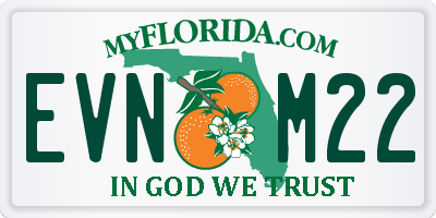 FL license plate EVNM22
