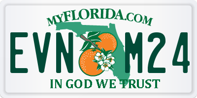 FL license plate EVNM24