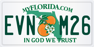 FL license plate EVNM26