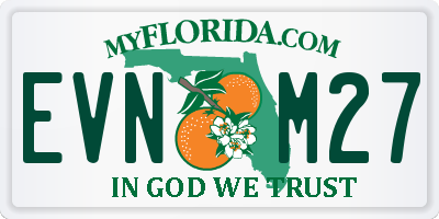 FL license plate EVNM27