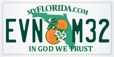 FL license plate EVNM32