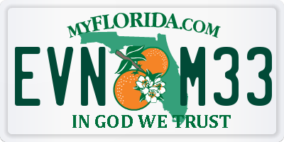 FL license plate EVNM33