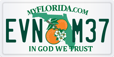 FL license plate EVNM37