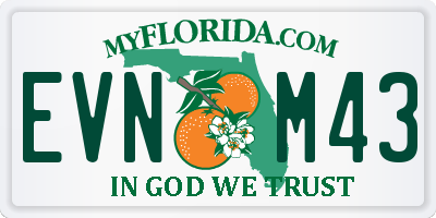 FL license plate EVNM43