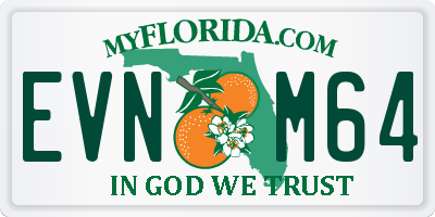 FL license plate EVNM64