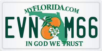 FL license plate EVNM66