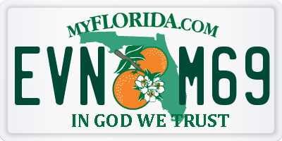 FL license plate EVNM69