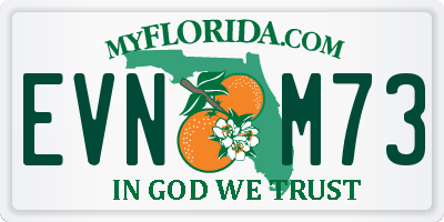 FL license plate EVNM73