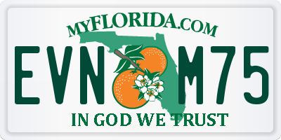 FL license plate EVNM75