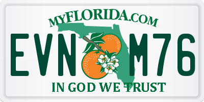 FL license plate EVNM76