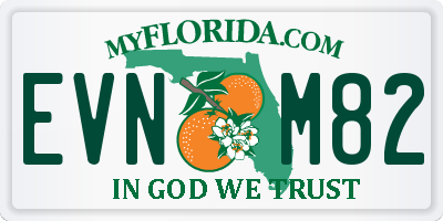 FL license plate EVNM82
