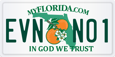 FL license plate EVNN01