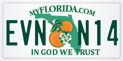 FL license plate EVNN14