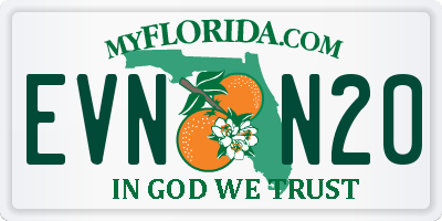 FL license plate EVNN20