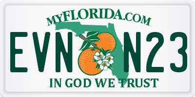 FL license plate EVNN23