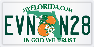 FL license plate EVNN28