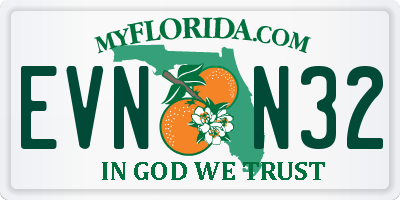 FL license plate EVNN32