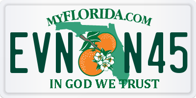 FL license plate EVNN45