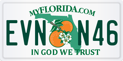 FL license plate EVNN46