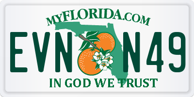 FL license plate EVNN49