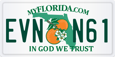 FL license plate EVNN61