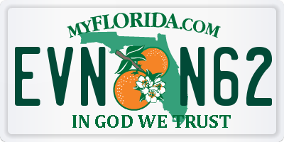 FL license plate EVNN62