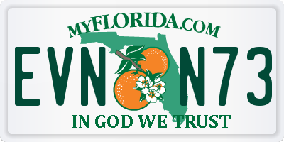 FL license plate EVNN73