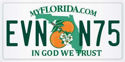 FL license plate EVNN75