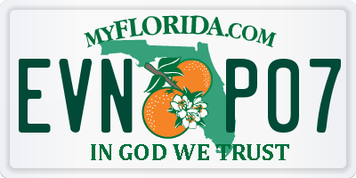 FL license plate EVNP07