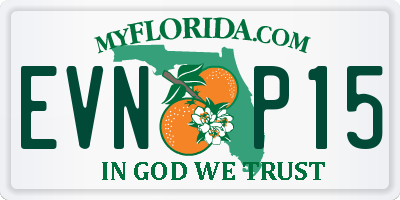 FL license plate EVNP15