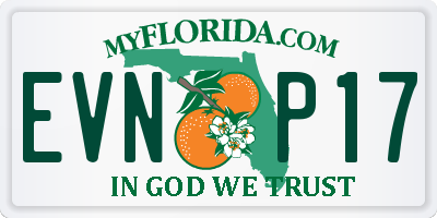 FL license plate EVNP17