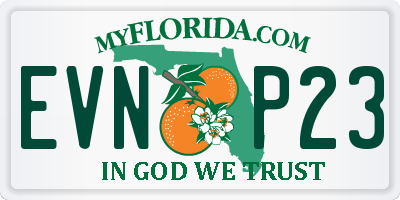 FL license plate EVNP23
