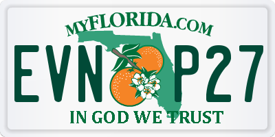 FL license plate EVNP27