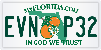 FL license plate EVNP32