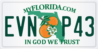 FL license plate EVNP43
