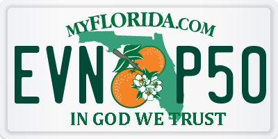 FL license plate EVNP50