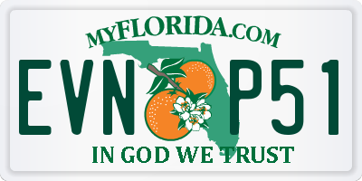 FL license plate EVNP51