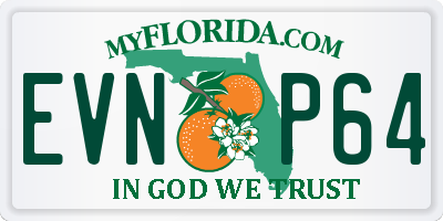 FL license plate EVNP64