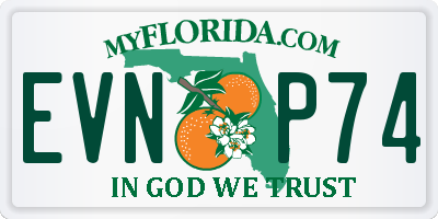 FL license plate EVNP74