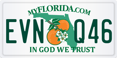 FL license plate EVNQ46
