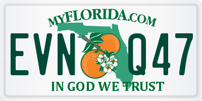 FL license plate EVNQ47